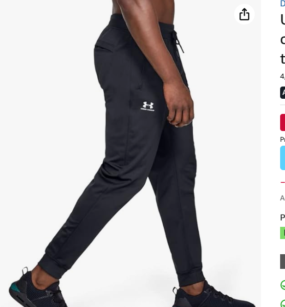 Under Armour joggingsbroek 23.10€ ipv 65€