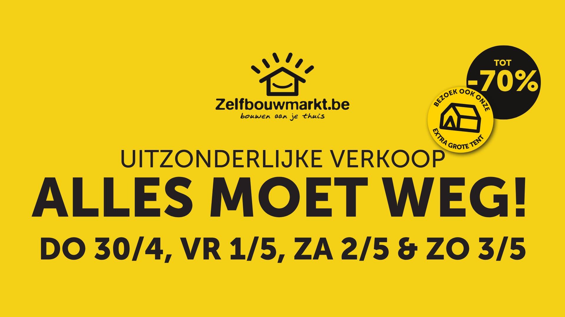 Stockverkoop Zelfbouwmarkt 2026 🛠️