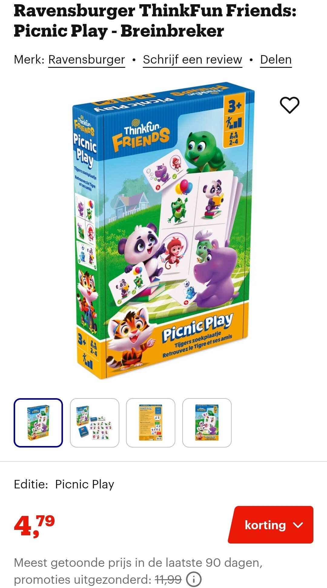 Ravensburger ThinkFun Friends: Picnic Play - Breinbreker -51%