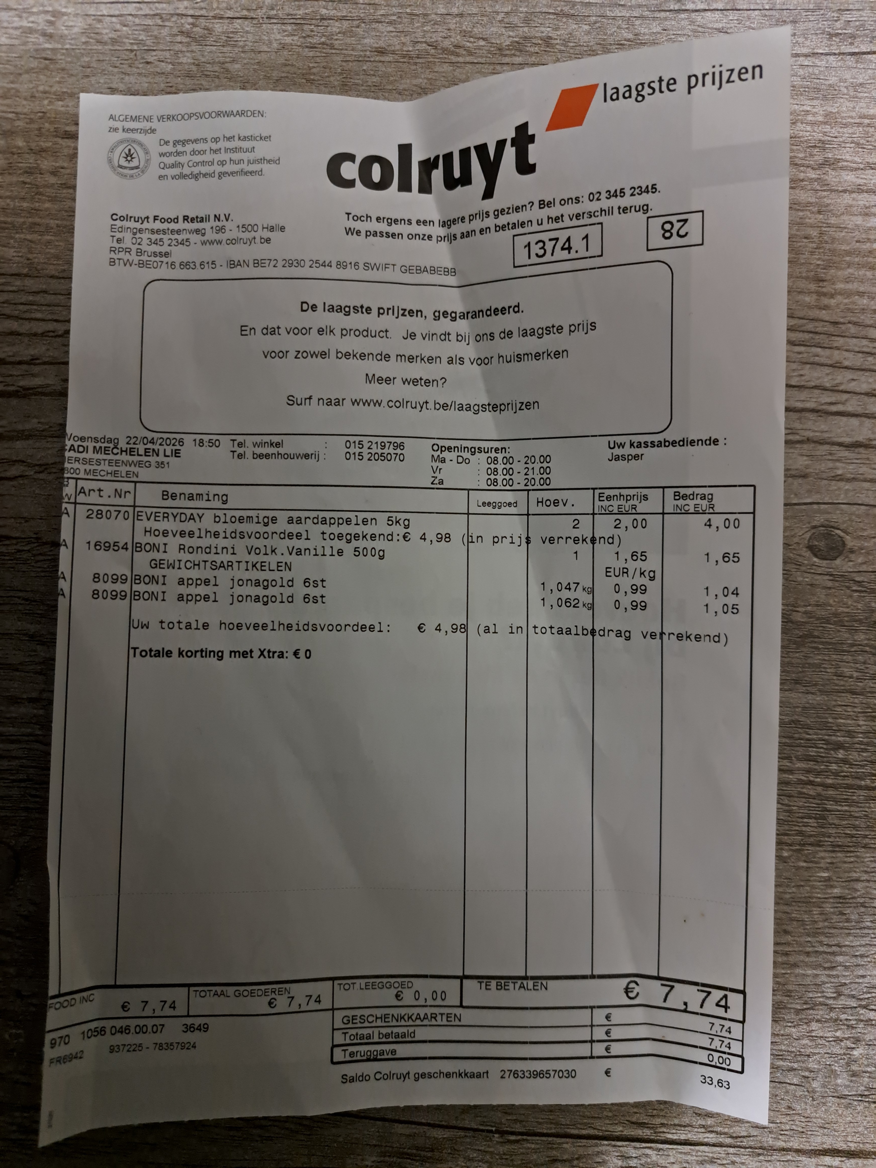 Bloemige aardappelen, jonagold
