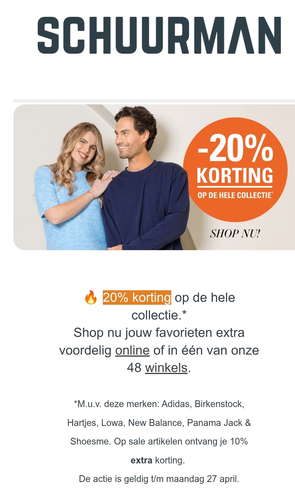 Schuurman schoenen: 20% korting