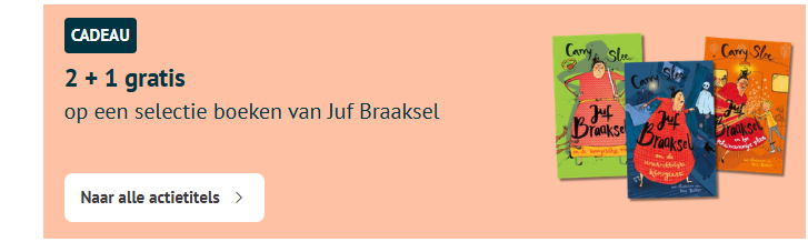 2 + 1 gratis op een selectie boeken van Juf Braaksel