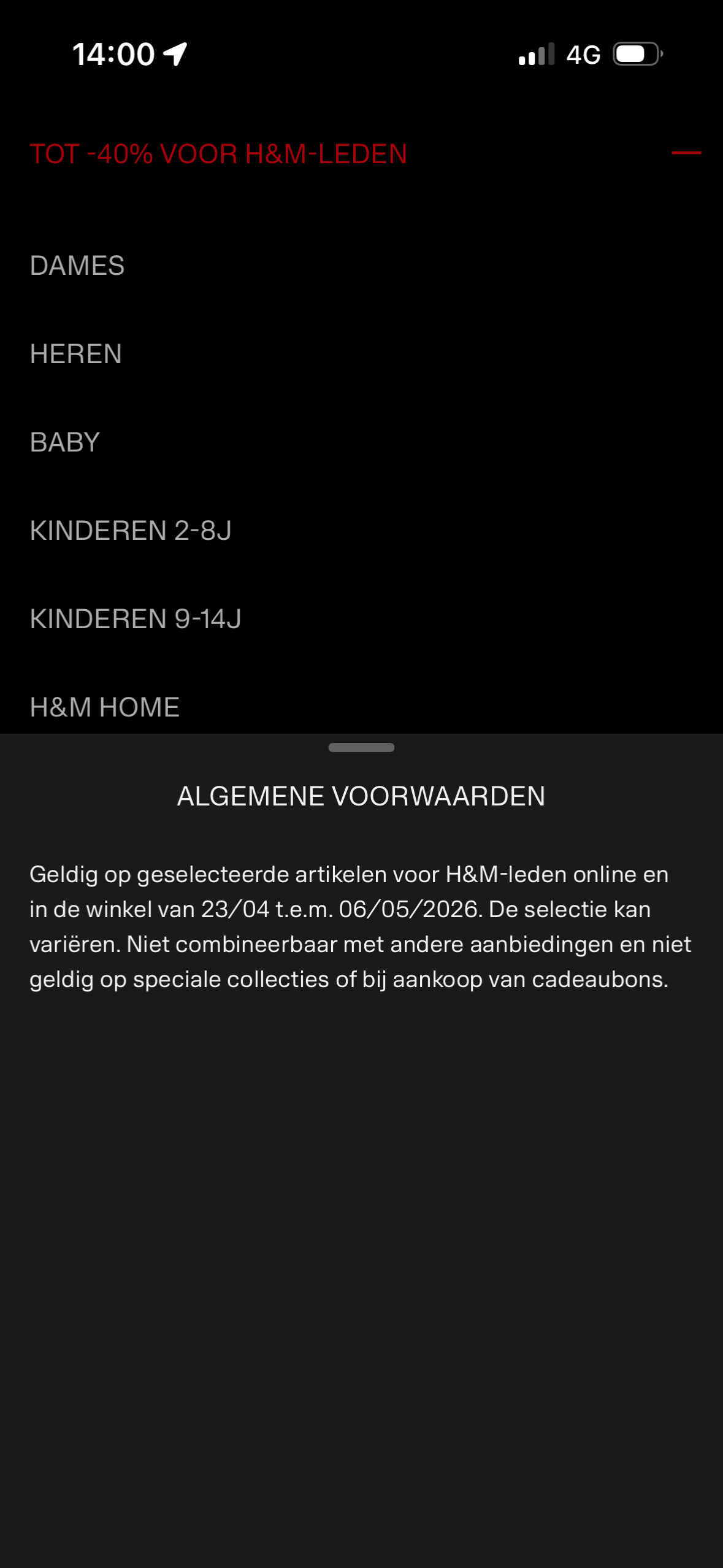 Tot -40% bij H&M