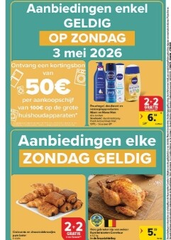Ontvang 50€ kortingsbon bij Carrefour hyper op 3 mei 2026