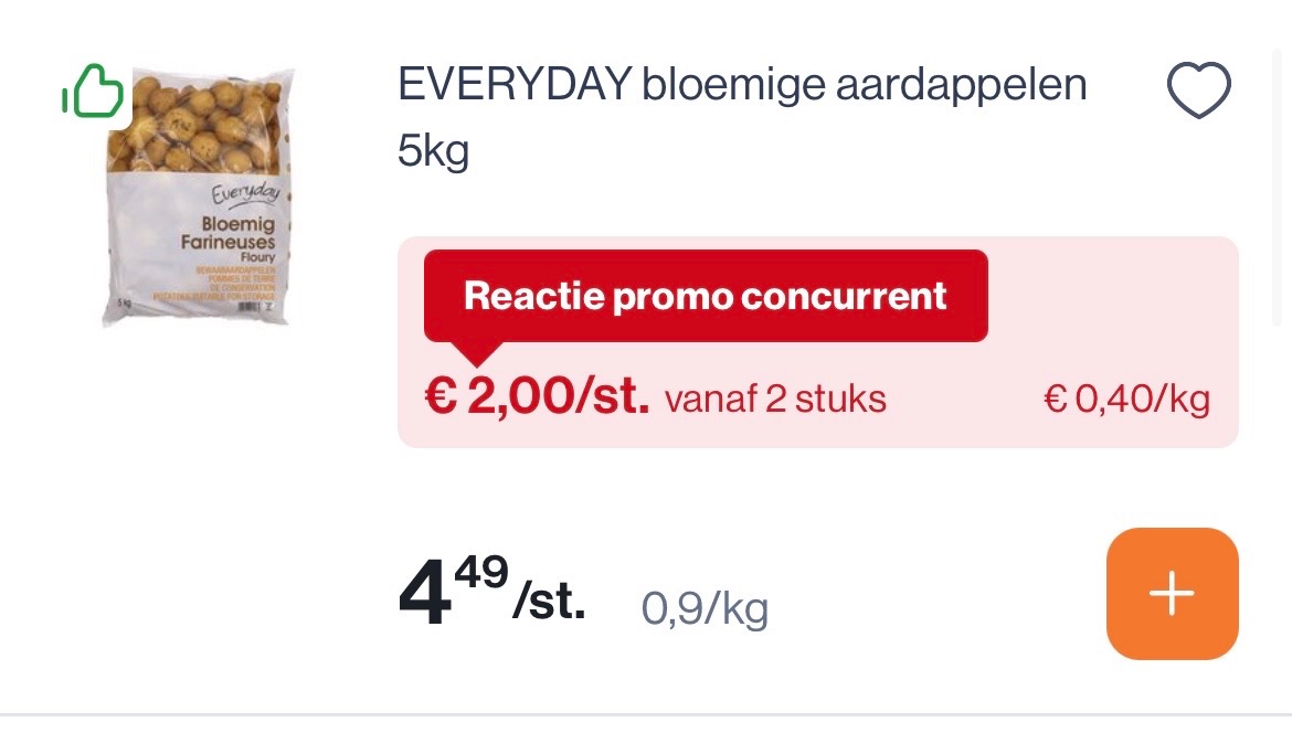 Everyday bloemige aardappelen 5 kg slechts 2,00€