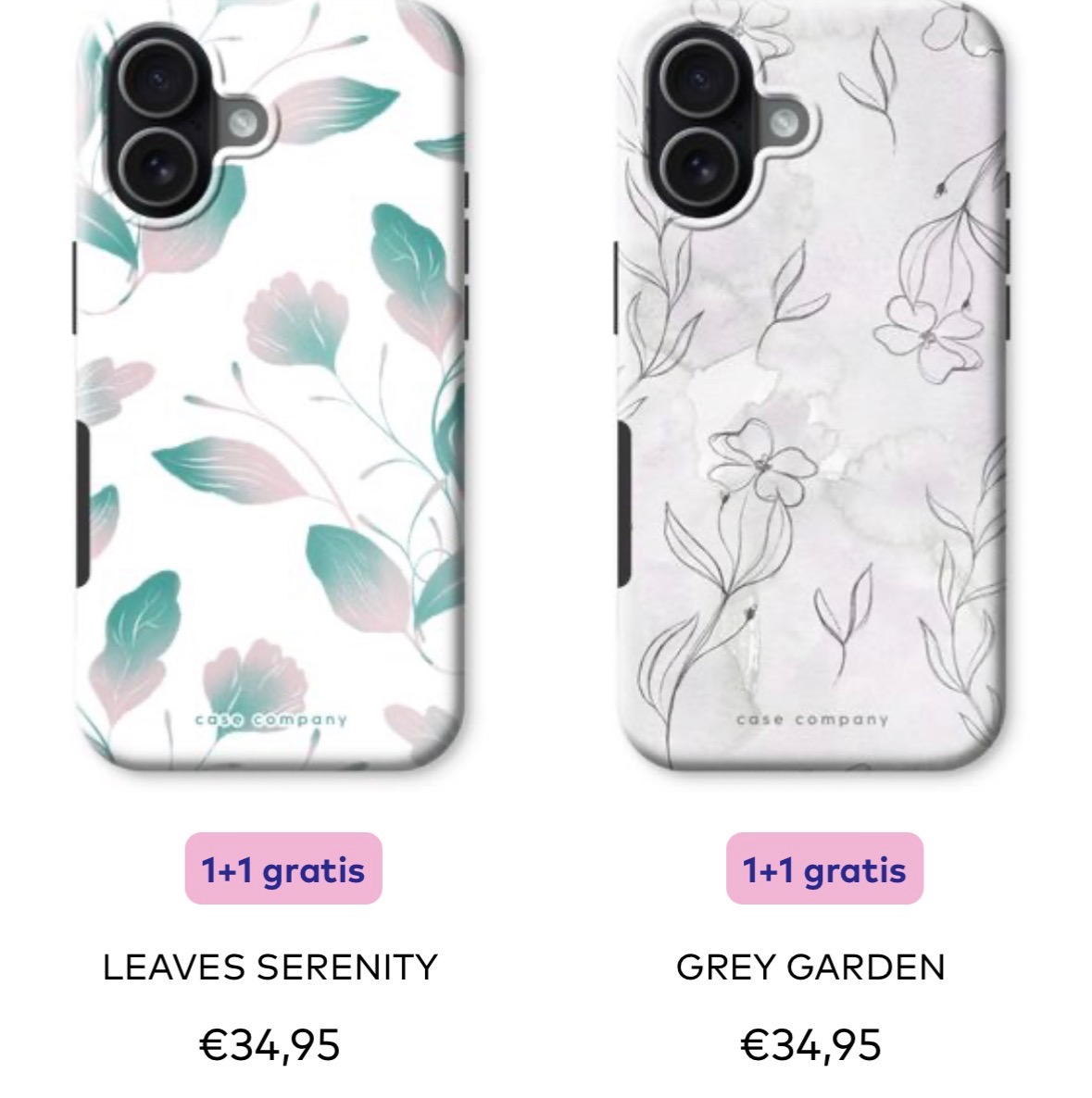 1+1 smartphone hoesjes en ring holders
