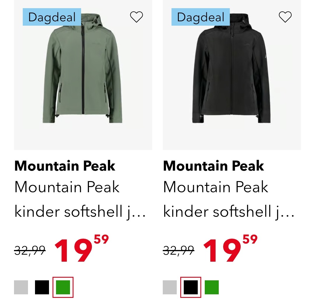 30% korting op jassen