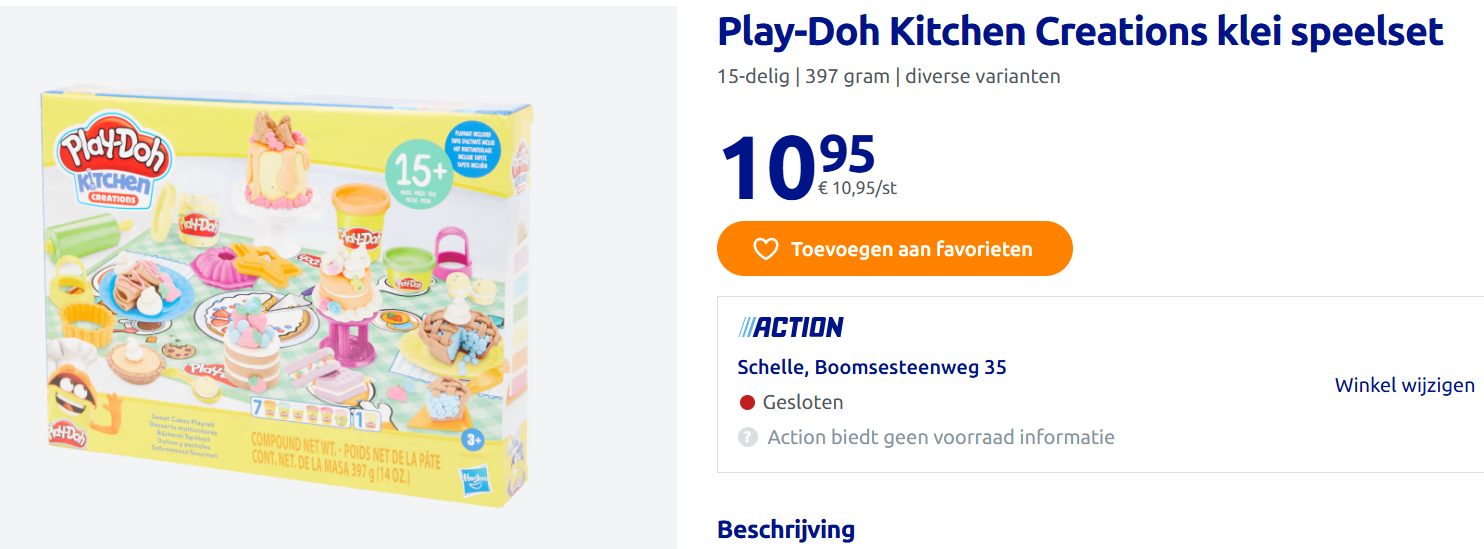 Play-Doh Kitchen Creations speelsets goedkoop bij Action