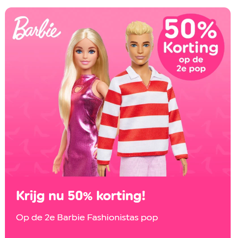 Barbie Fashionistas 2e aan -50% 🩷
