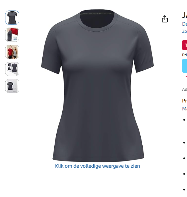 Jako dames sport t shirt maat S