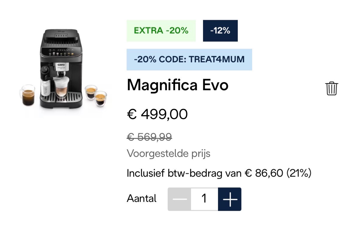 Kortingscode Delonghi