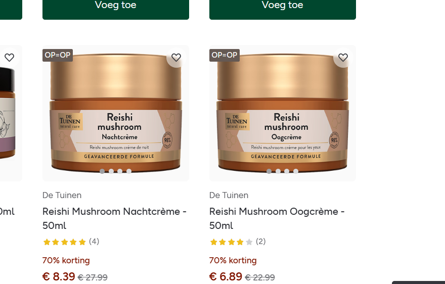 Haarmaskers, shampoo, nachtcreme enz... -70%