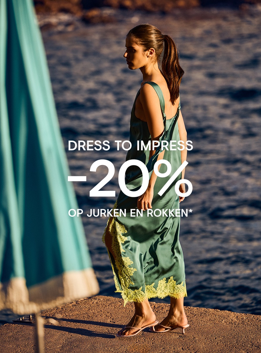 20% korting op rokken en jurken