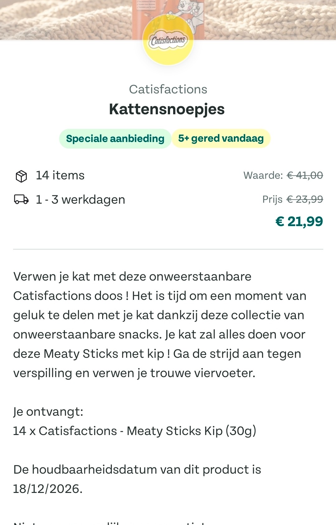 Catisfactions - Dreamies Meaty Sticks met Kip