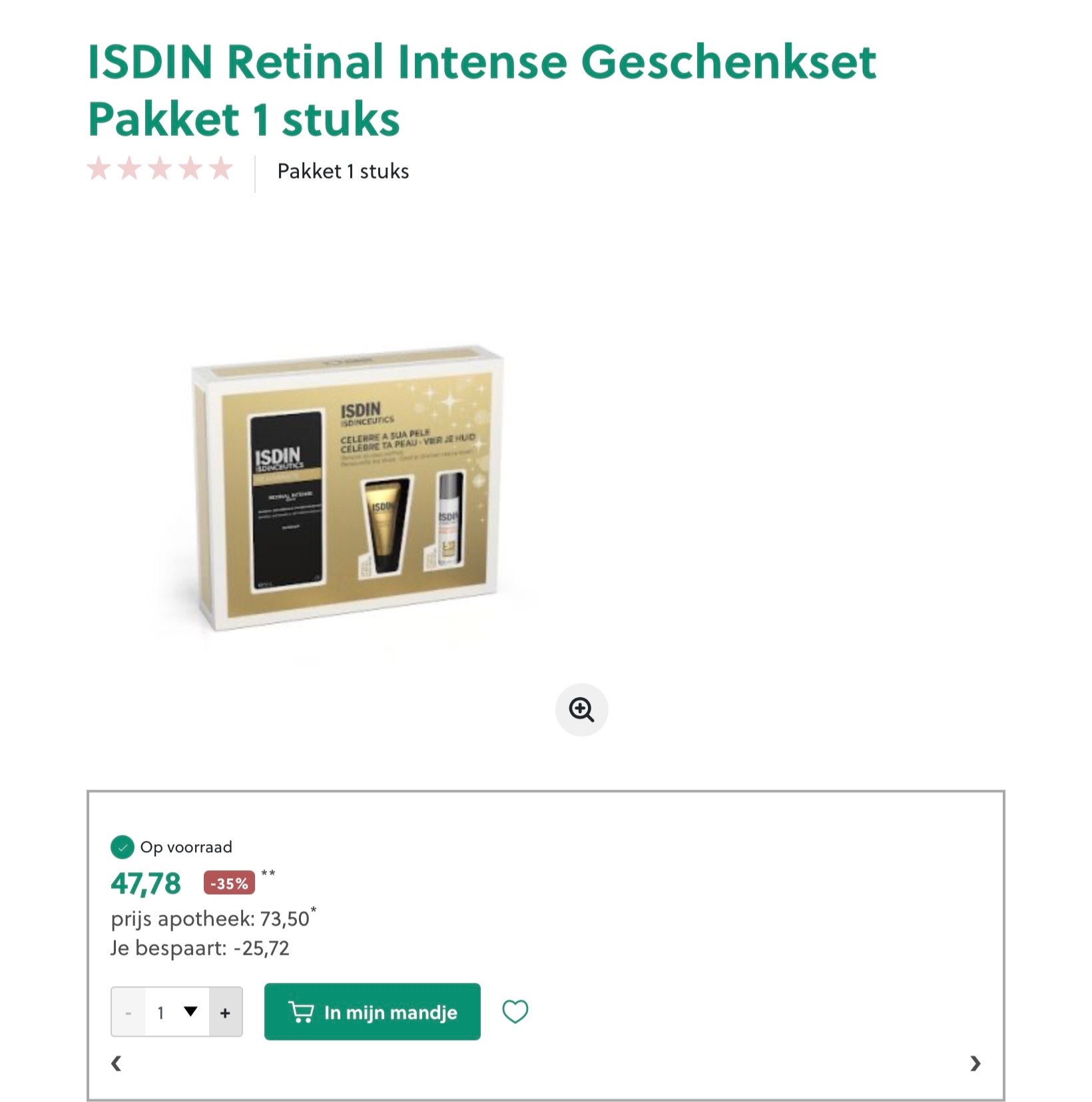 ISDIN Retinal Intense Geschenkset Pakket -35%