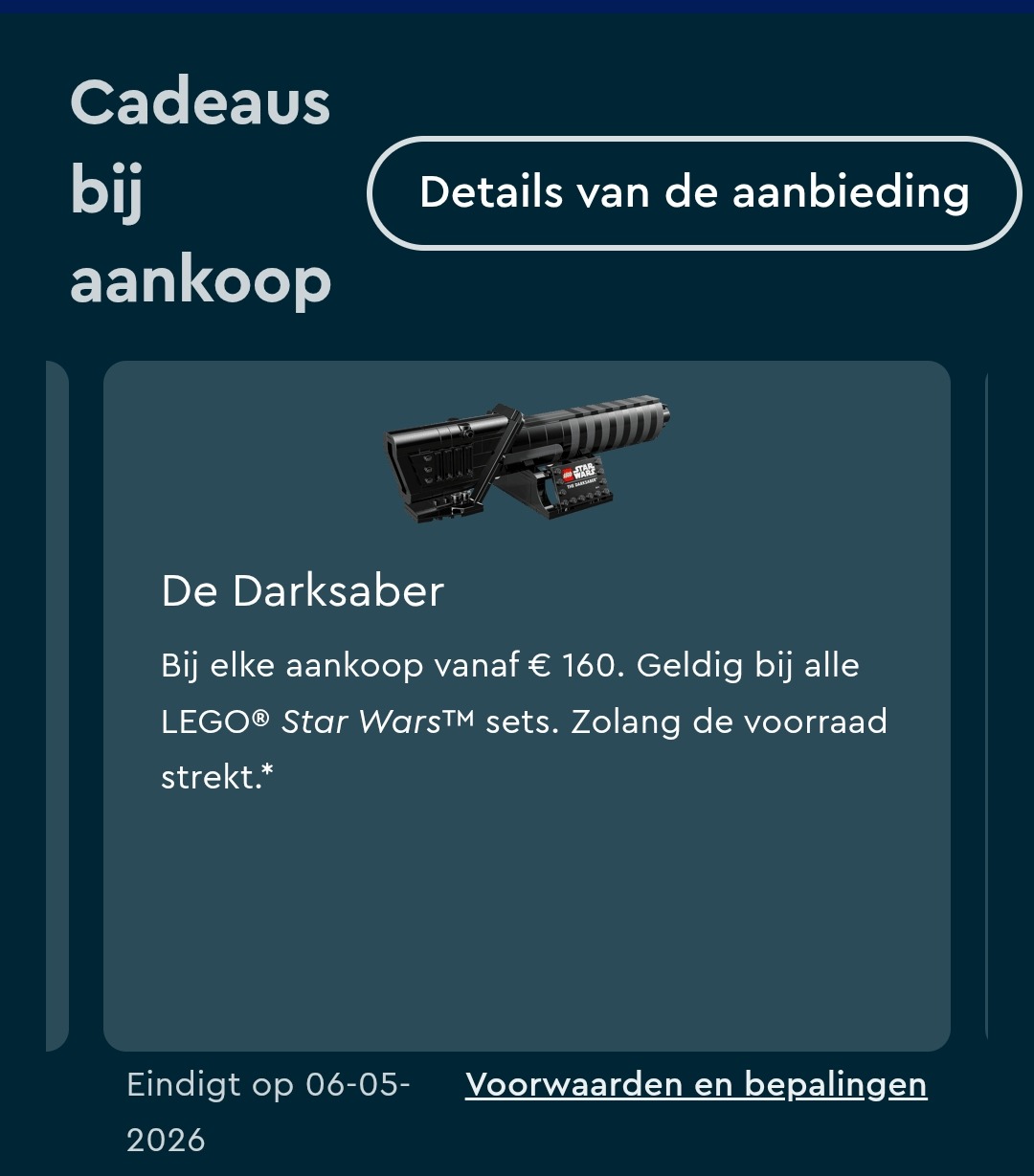Be the force with you bij Lego gratis cadeaus van Star wars