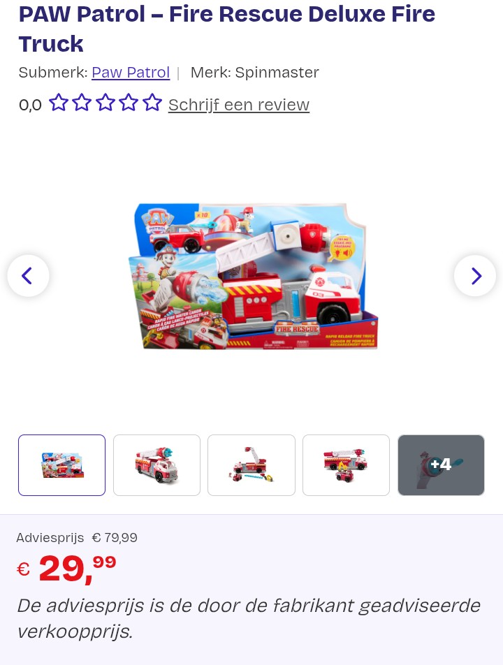Paw Patrol brandweerset goedkoop