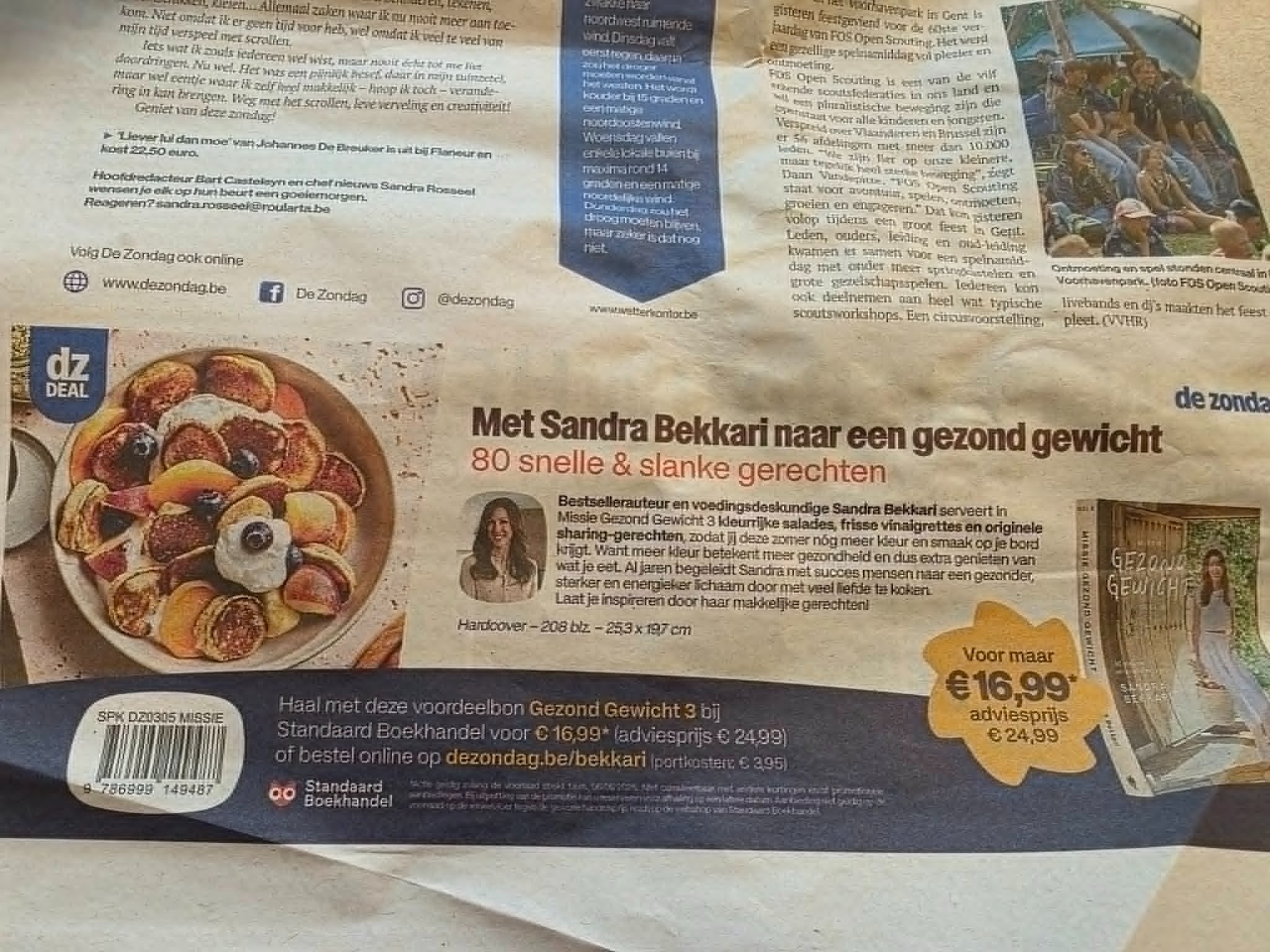 Sandra Bekkari - Missie Gezond Gewicht 3 - Bon in De Zondag