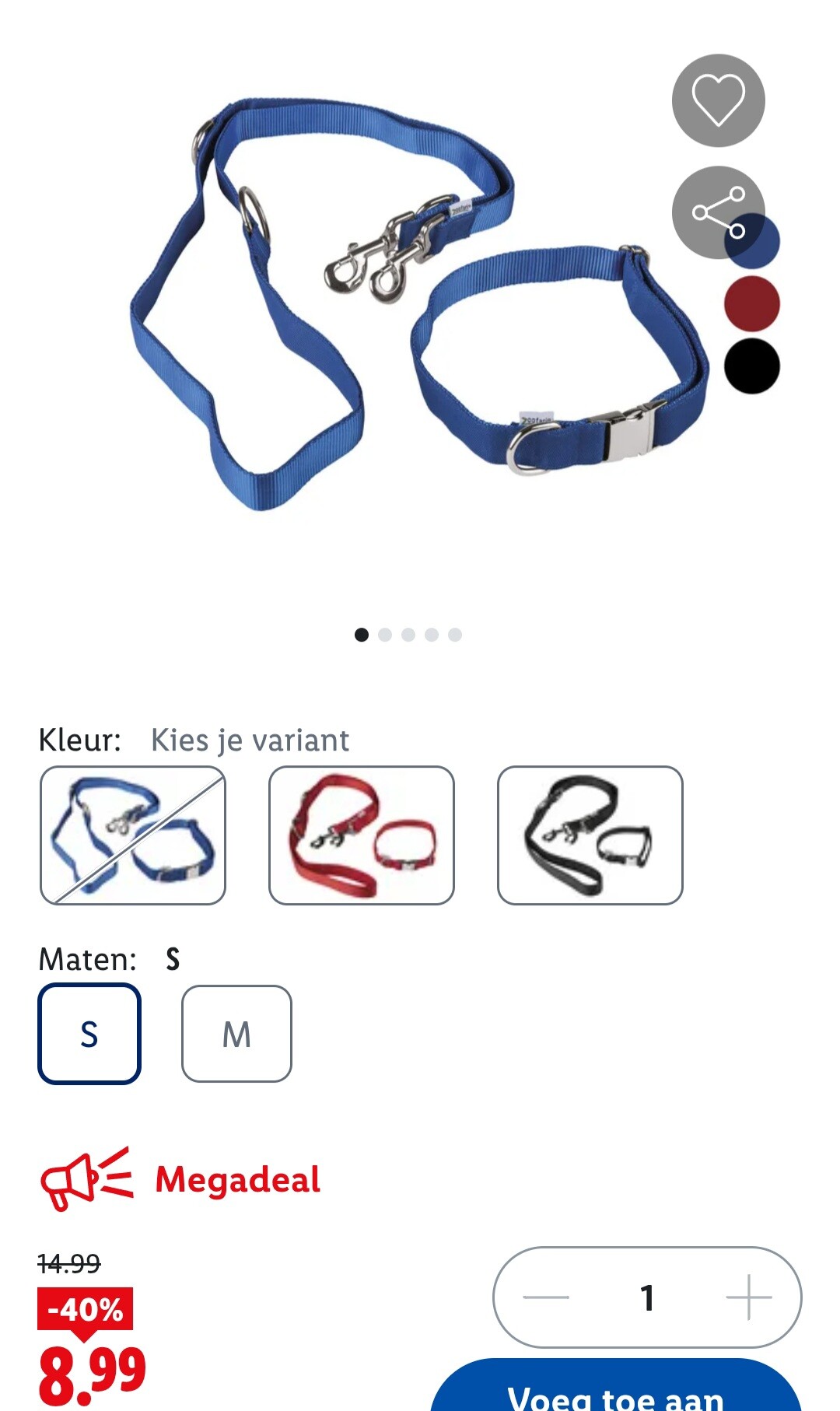 Hals -en leiband voor honden -40%