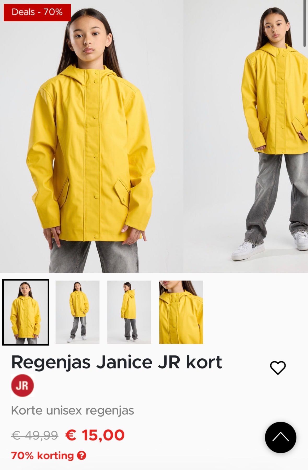 unisex regenjas