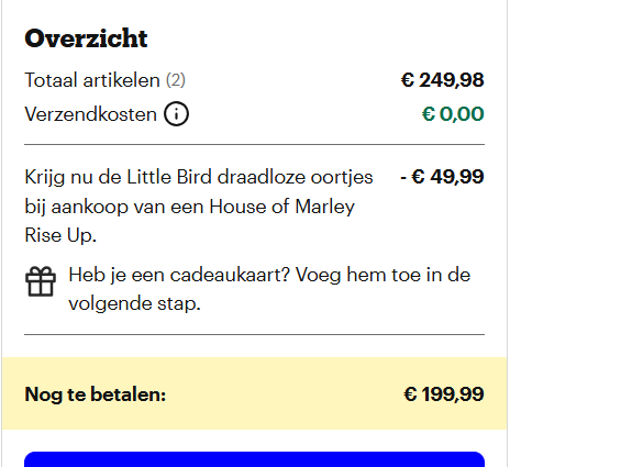 Bol: Krijg nu de Little Bird draadloze oortjes bij aankoop van een House of Marley Rise Up