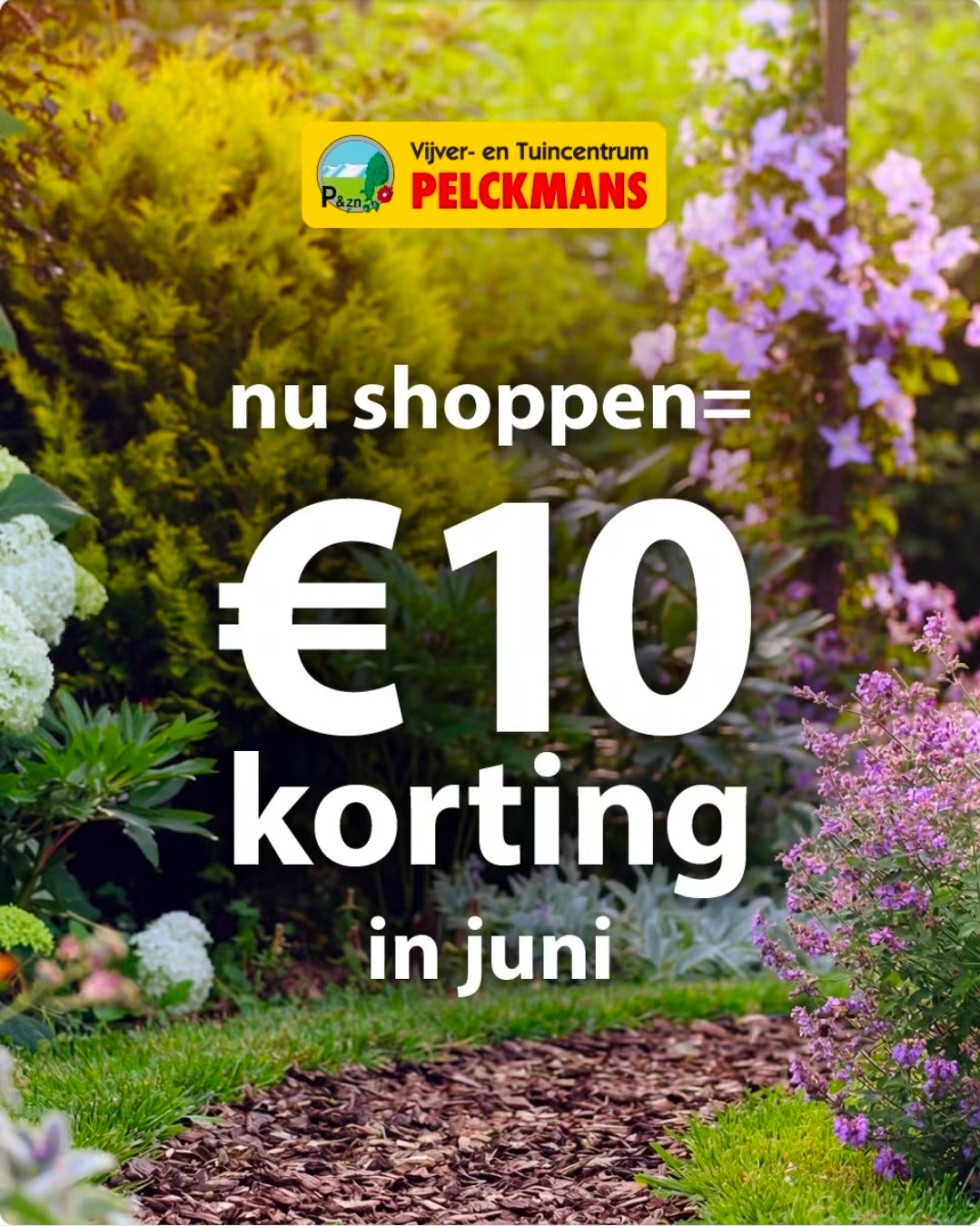 Nu shoppen = €10 korting in Juni