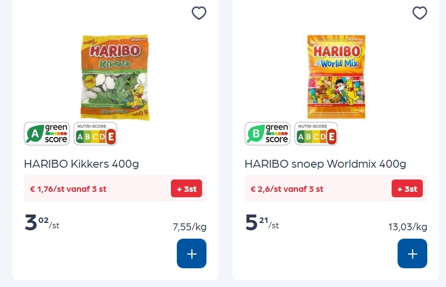 Haribo snoepjes tot de helft goedkoper