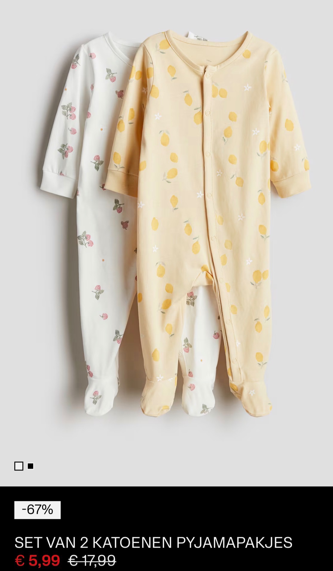 2 katoenen pyjama’s