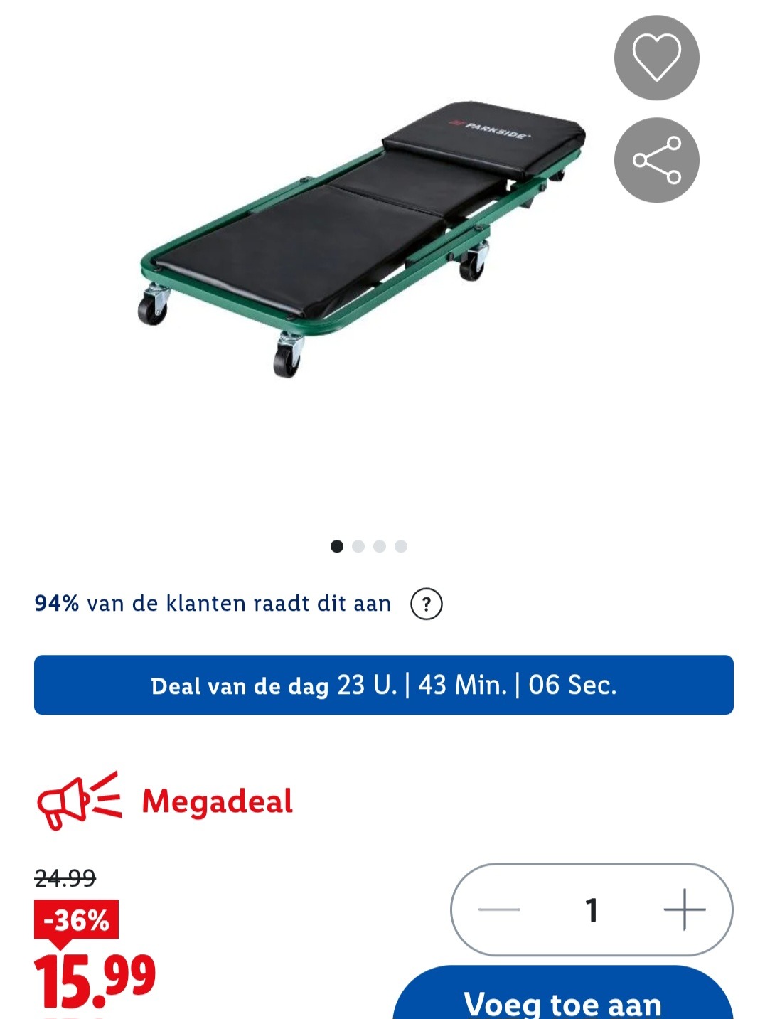 Parkside montagerolplank en werkplaatskruk -36%