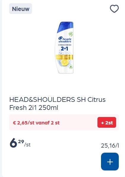 Head&Shoulders shampoo in promo