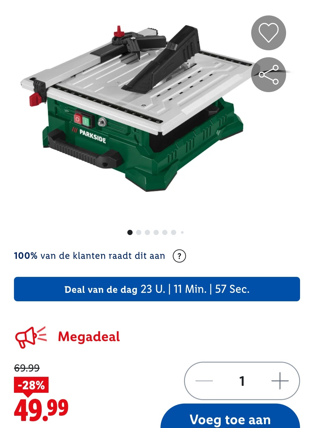 Tegelsnijder PARKSIDE® PFS800 -28%