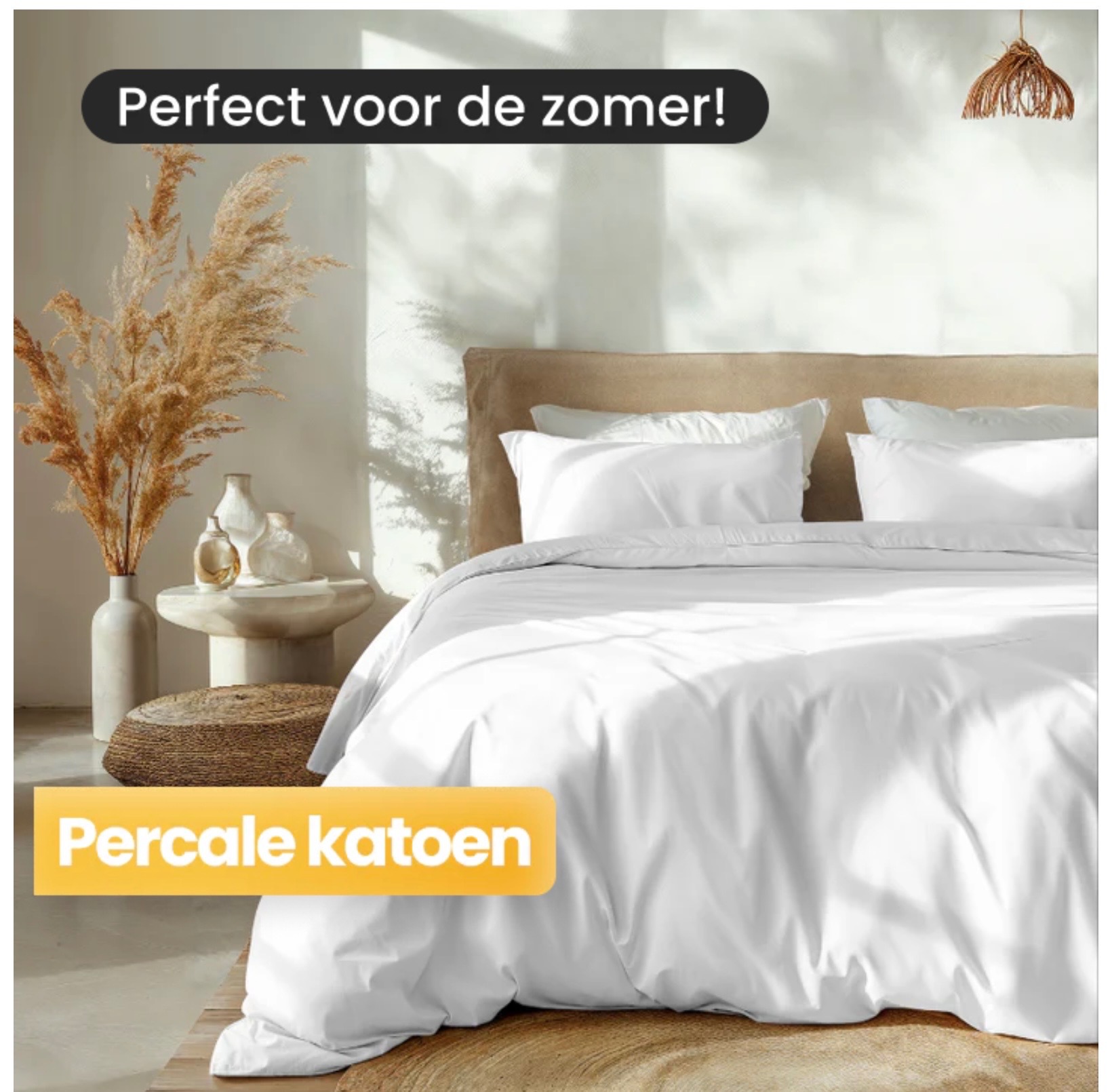 Dekbedovertrek Percale Katoen Uni Verkoelend -42%