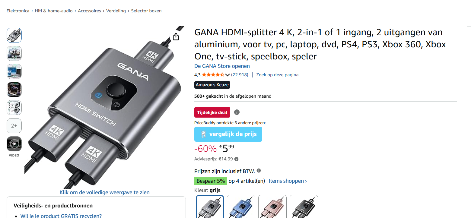 GANA HDMI-splitte