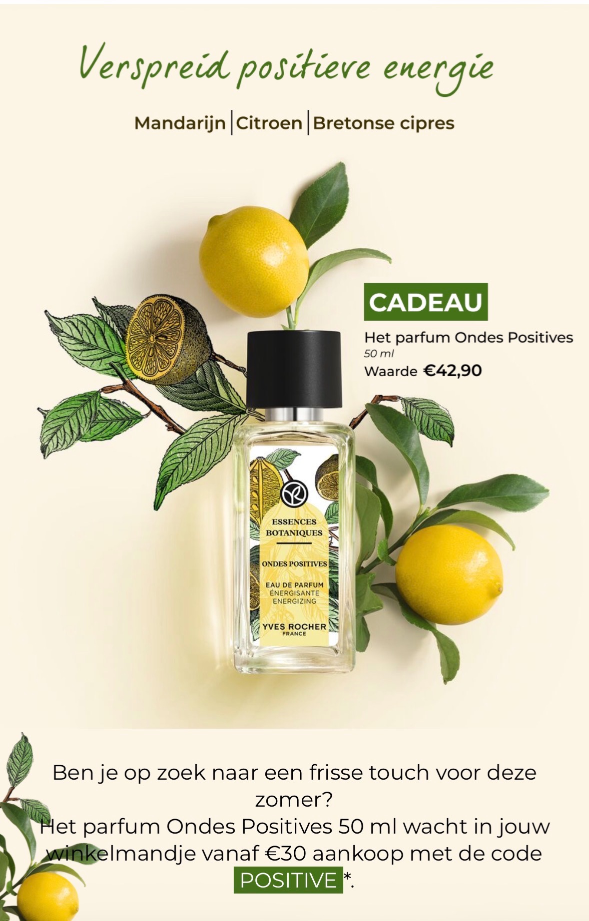 Gratis parfum t.w.v €42,90