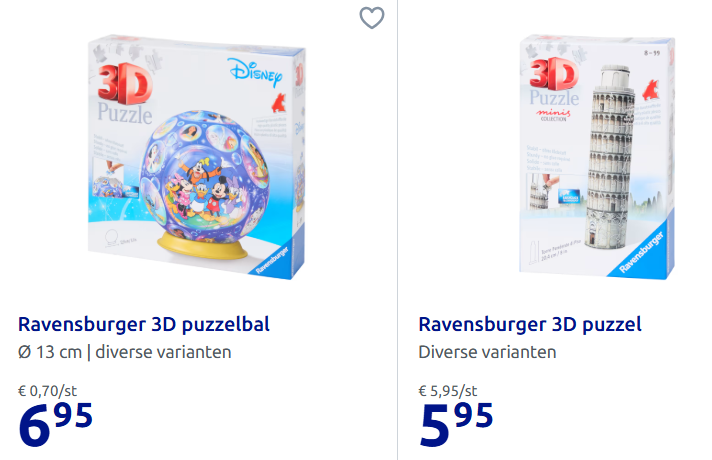 Puzzels Ravensburger & Jumbo goedkoop bij Action