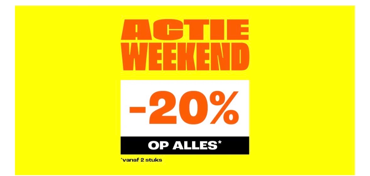 Nu 20% korting op ALLES* ☀️.