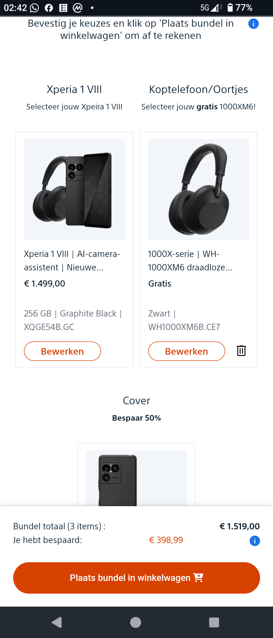 Hoofdtelefoon of oortjes