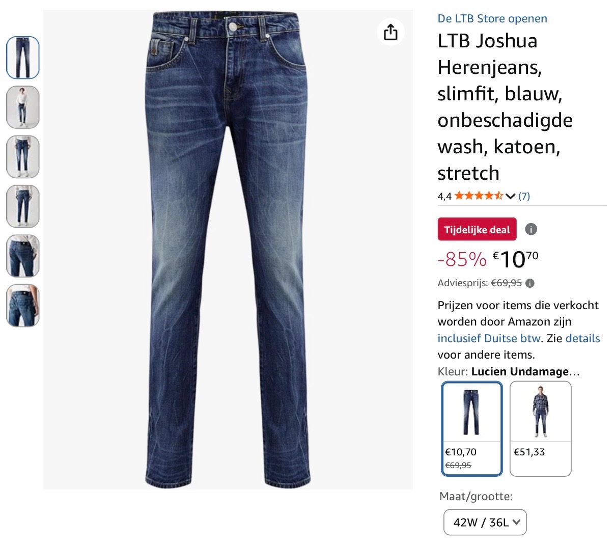 LTB Joshua Herenjeans 42/36 -85%