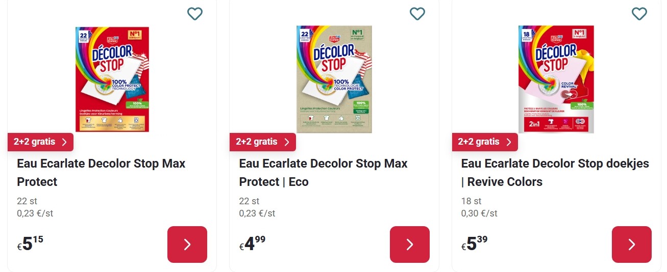 Decolor stop 2+2 + coupon bij Delhaize