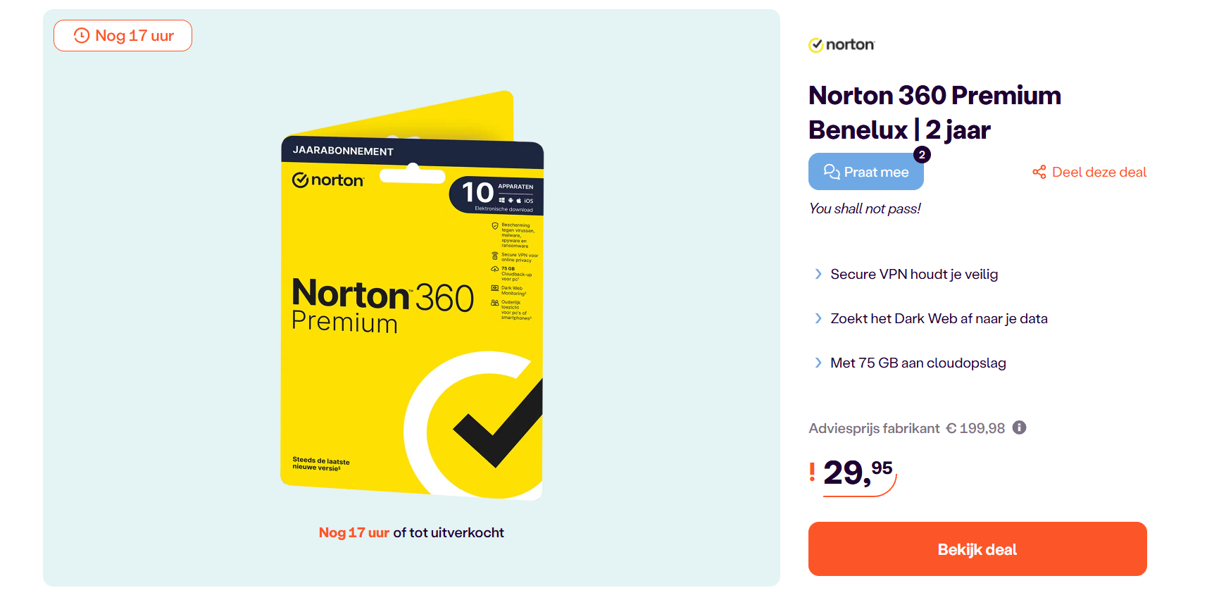 Norton 360 Premium Benelux | 2 jaar
