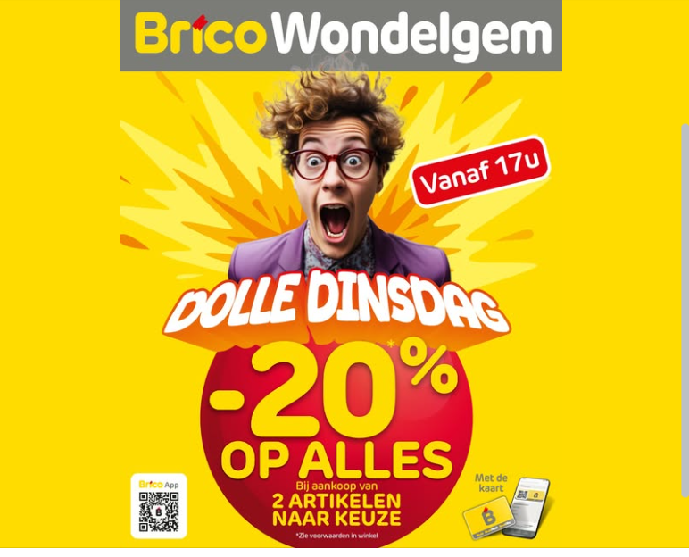 DOLLE DINSDAG bij Brico Wondelgem