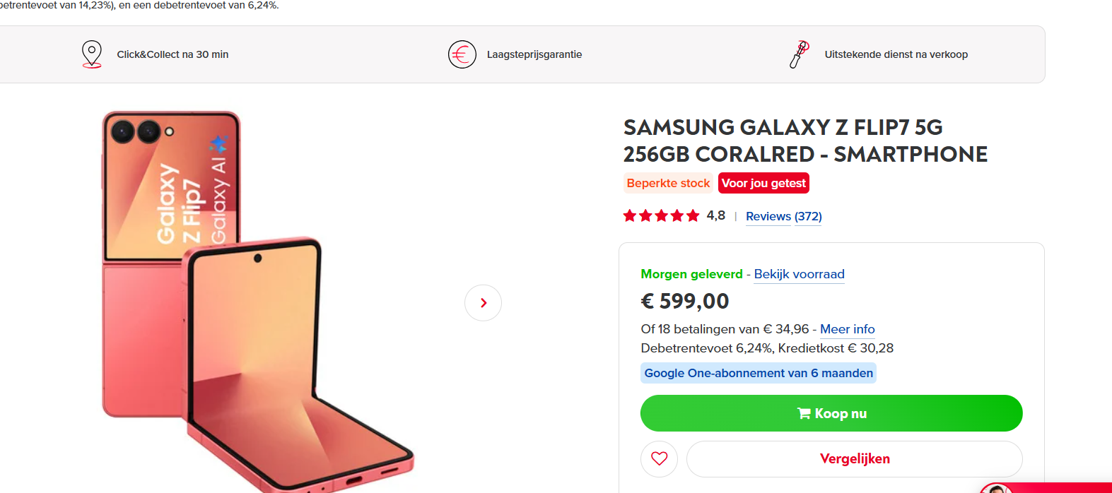 SAMSUNG GALAXY Z FLIP7 5G 256GB CORALRED - SMARTPHONE