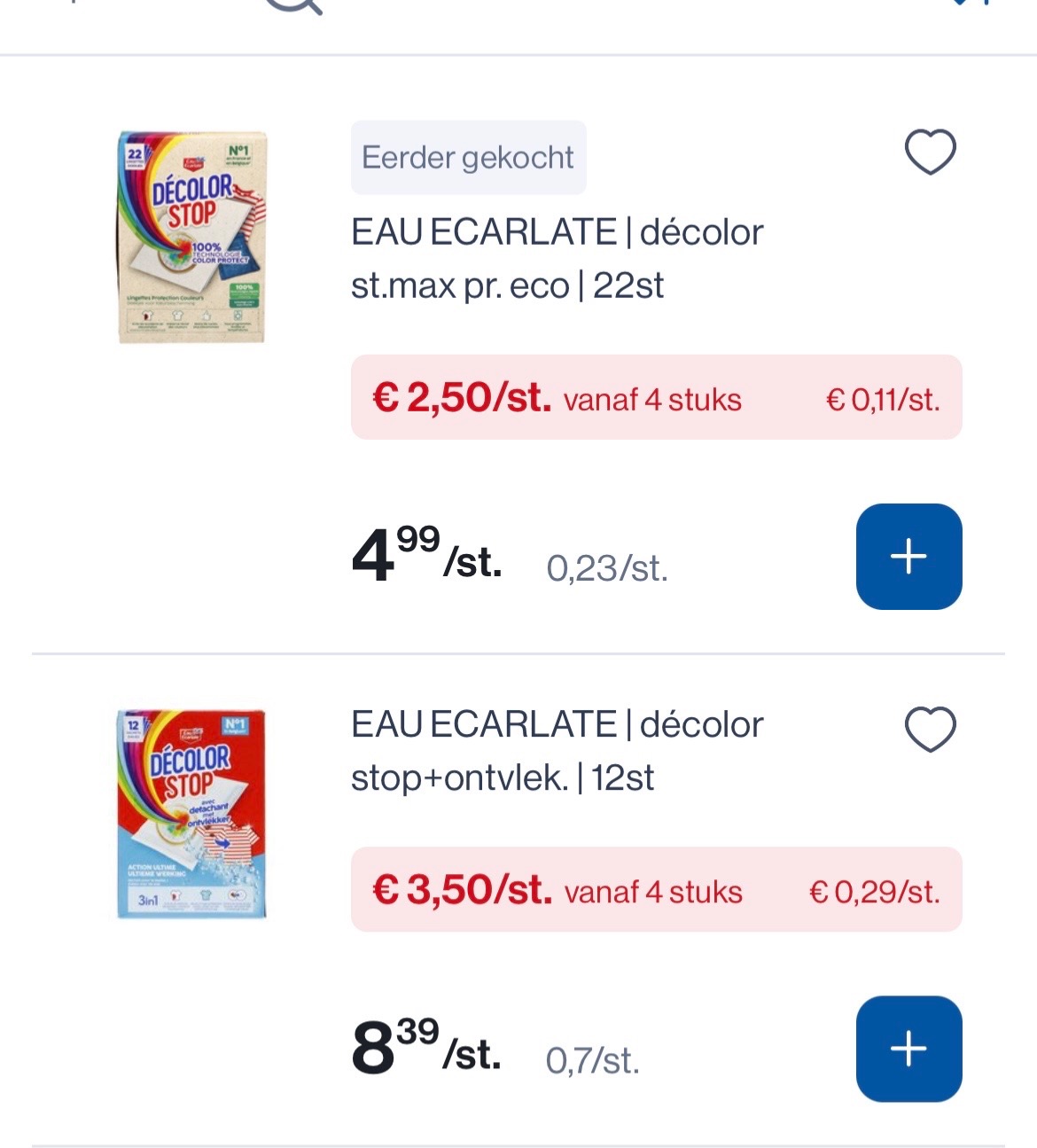 Eau ecarlette decolor stop goedkoper + coupon