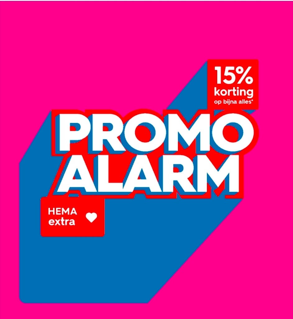 15% korting op bijna alles bij HEMA