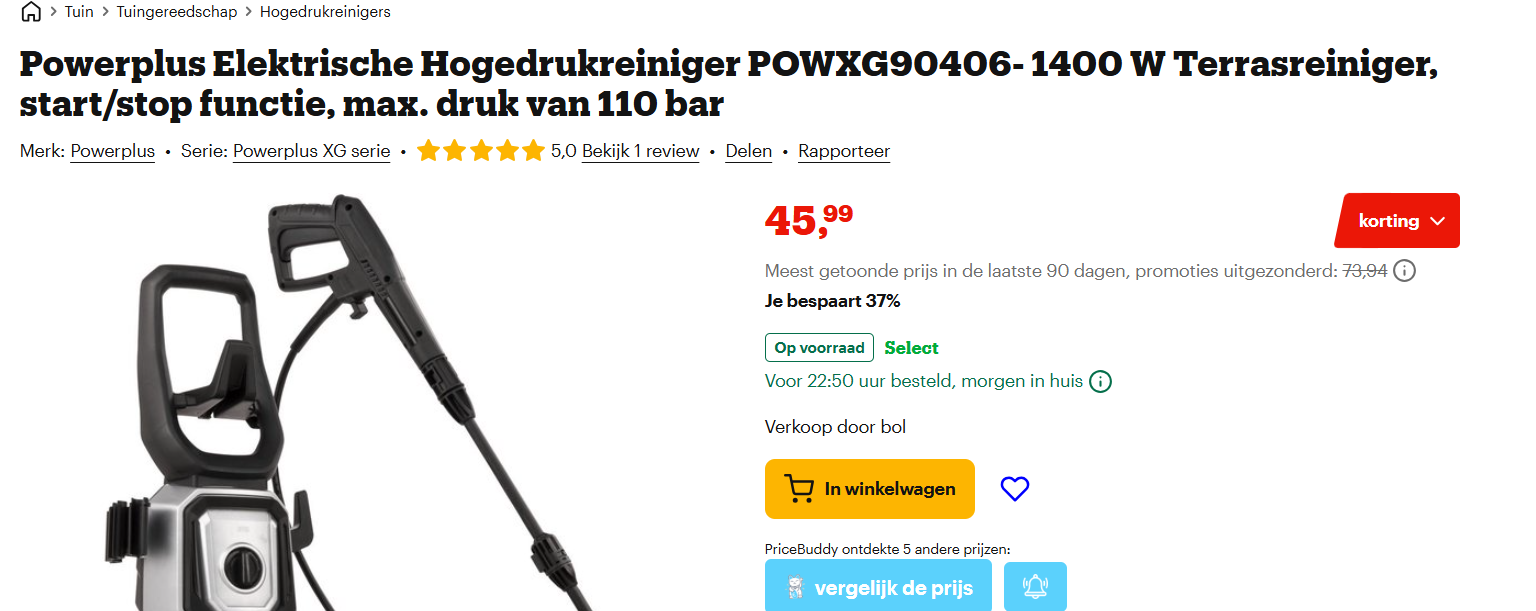 Powerplus Elektrische Hogedrukreiniger POWXG90406