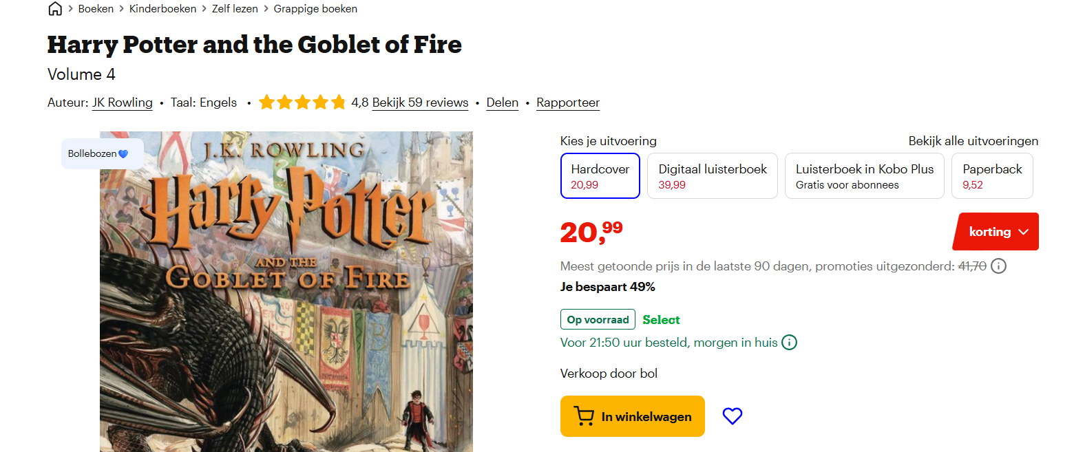 Harry Potter and the Goblet of Fire - illustrated edition
