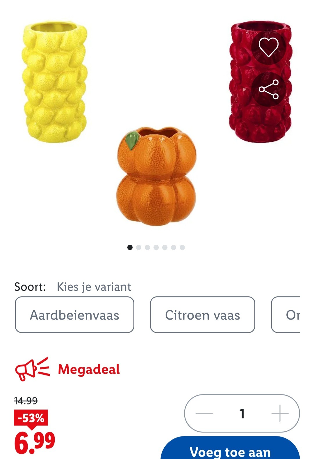 Decoratieve vaas -53%