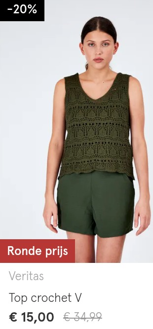 Crochet top met V-hals sale