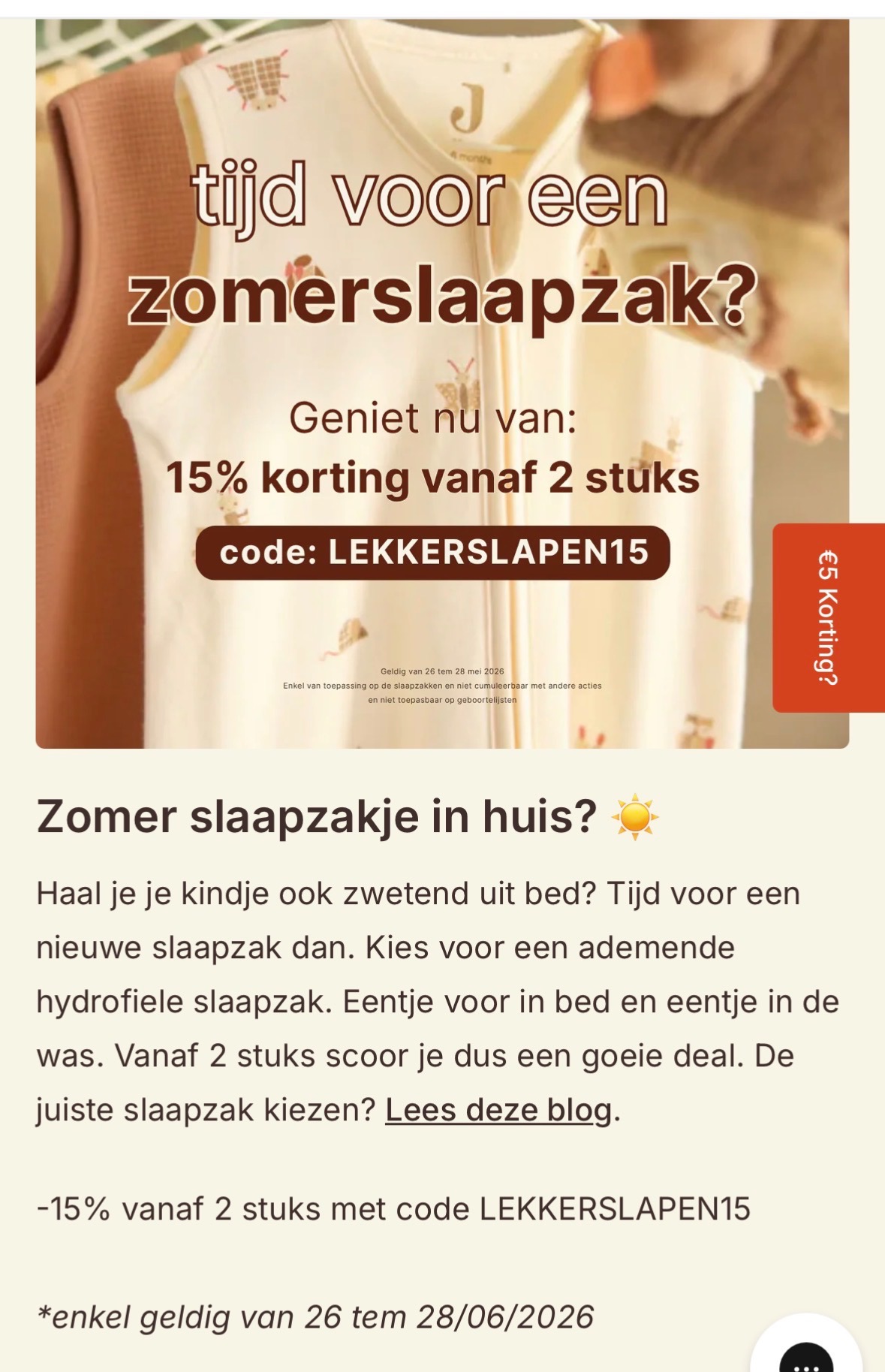 Zomer slaapzakje in huis? ☀️