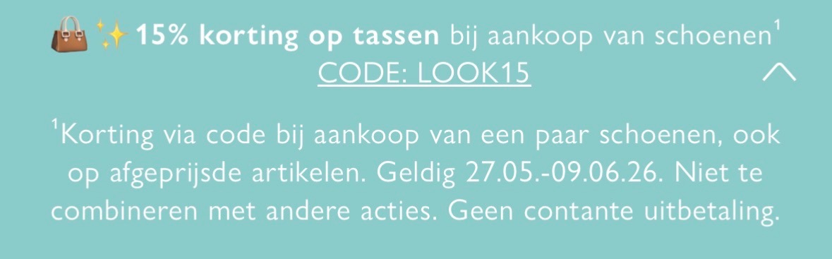 -15% op tassen